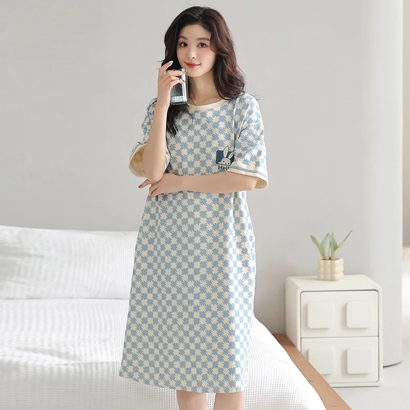 Váy ngủ🌸Đồ ngủ nữ🌸Bông mây Mùa Hè Không có đệm ngực Mùa Hè Thoáng Mát Dễ thương Đồ mặc nhà nữ