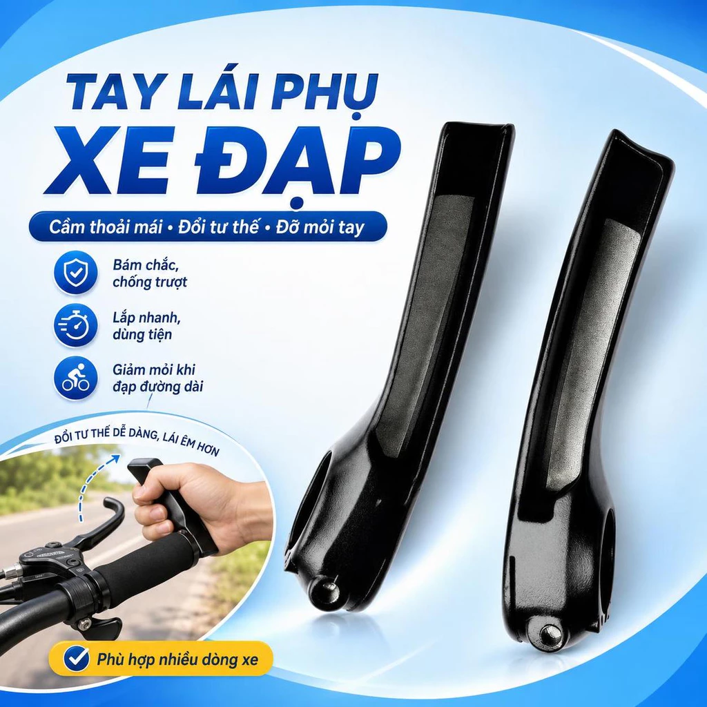 < Activee > 1 Tay Lái Hợp Kim Nhôm Tay Lái Núi Phụ Trợ Cưỡi Sừng Phần Còn Lại Tay Lái Phụ Kiện Xe Đạp