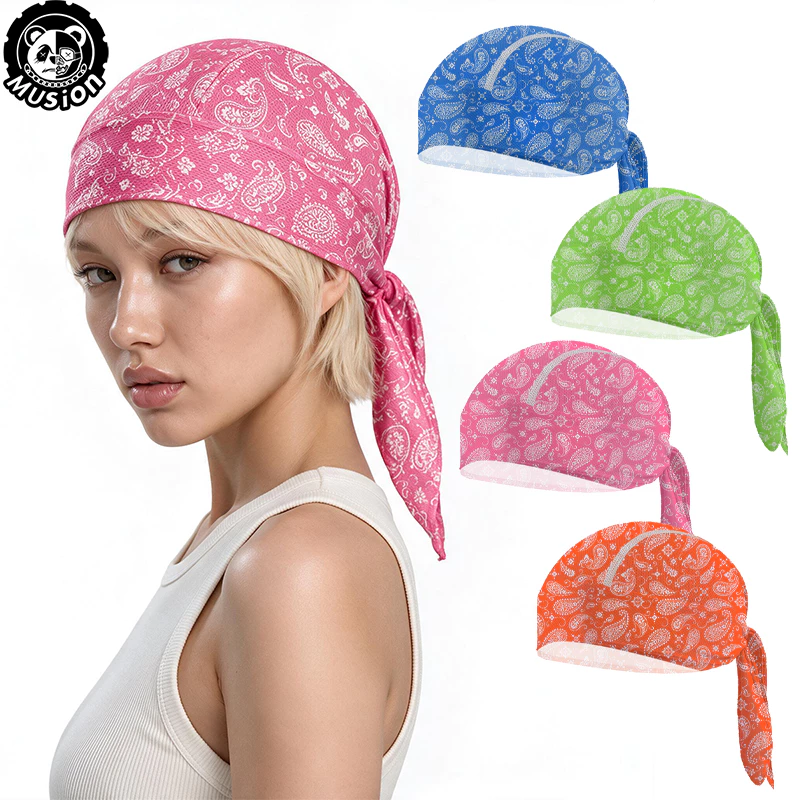 Bandana in họa tiết Musion Paisley, Vỏ đầu đàn hồi nhanh khô thấm mồ hôi thoáng khí để sử dụng lớp lót mũ bảo hiểm, đi xe máy thể thao ngoài trời Unisex