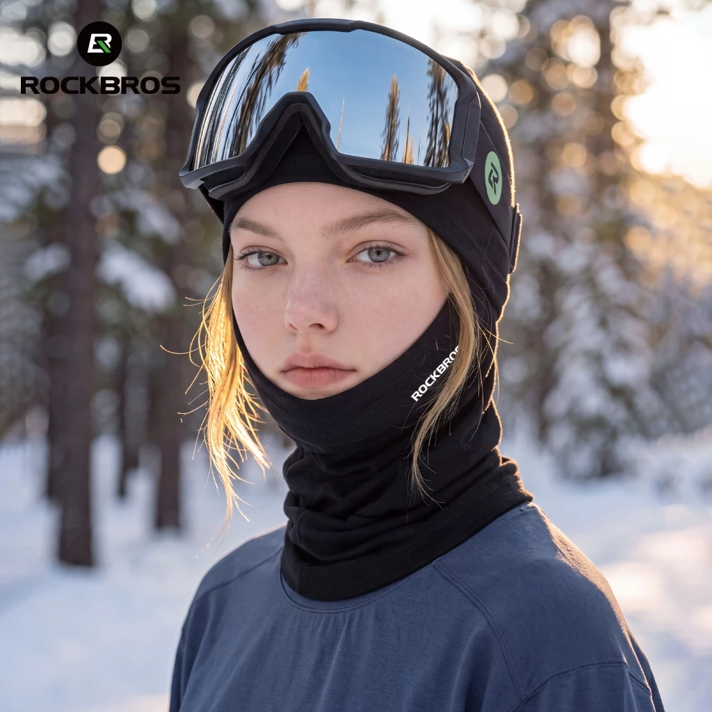 ROCKBROS Tencel Len Balaclava Chống Gió Ấm Áp Mặt Mềm Mại Thoáng Khí Chống Ẩm-Vick Mũ Cho Đi Xe Đạp Đi Bộ Đường Dài Trượt Tuyết Câu Cá