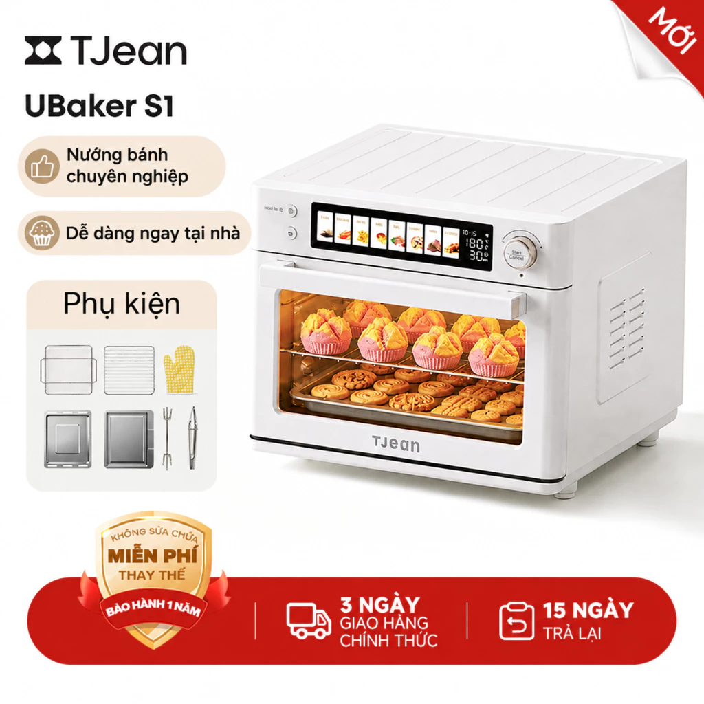 【Live Exclusive】TJean Lò nướng hơi nước UBaker S1, Làm bánh cho bữa tiệc tại nhà(12 tháng)