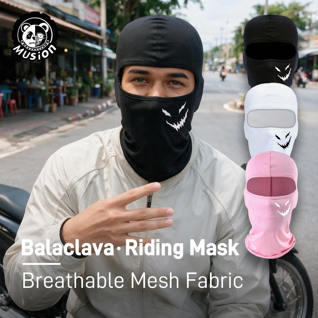 Musion Nhiều Màu Devil Smile In Balaclava, Chống Gió Chống Bụi Cao Thoáng Khí Nhanh Khô Co Giãn Nhẹ Full Face Neck Cover, Under-Helmet Mặc Cho Xe Máy Đi Xe Đạp R
