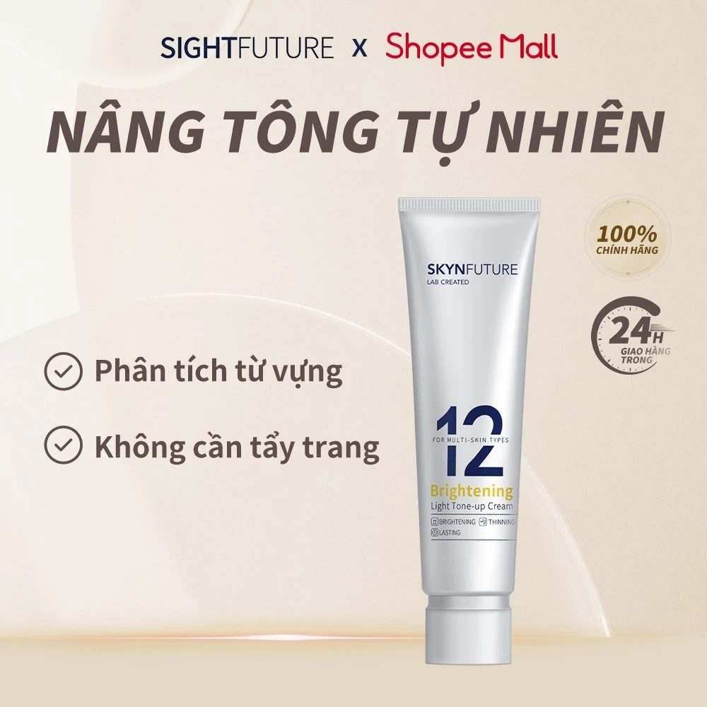 SKYNFUTURE Kem Nâng Tông Dùng được cho cả mặt và body Không cần tẩy trang 130g