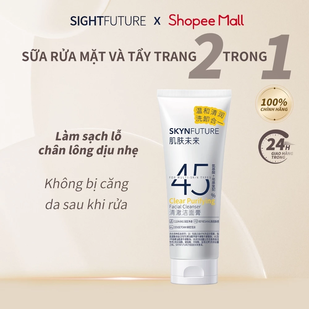 SKYNFUTURE Sữa rửa mặt tẩy trang 2 trong 1 100g