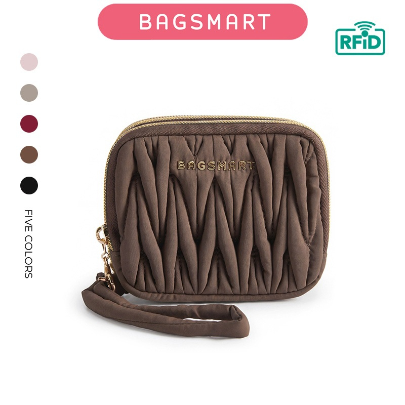 BAGSMART Ví Cầm Tay Chống Trộm RFID, Có Dây Đeo Cổ Tay Tiện Lợi, Đựng Thẻ Ngân…