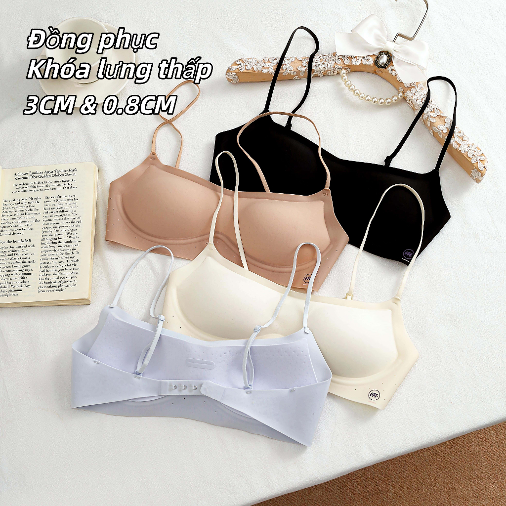 3CM & 0.8CM Áo ngực nâng ngực nhỏ, cốc AB, cốc cố định, thiết kế liền mạch…