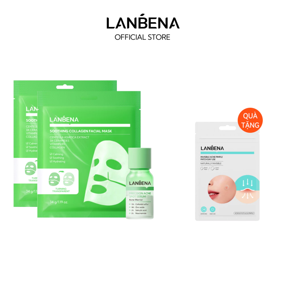 LANBENA Tinh Chất GIẢM Mụn (12ml) - Giảm Nốt Mụn Nhanh Chóng và Giảm Đỏ xẹp mụn gom còi hiệu quả Skincare