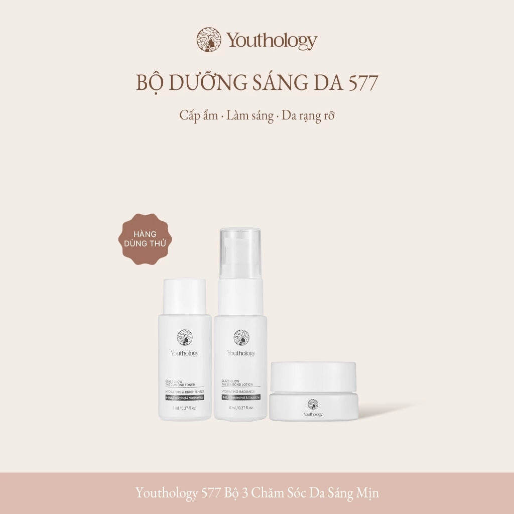 Youthology Series 577 Mini-Toner, Essence, Lotion and Cream-Brightening, Dưỡng ẩm và Chăm sóc da Hỗ trợ