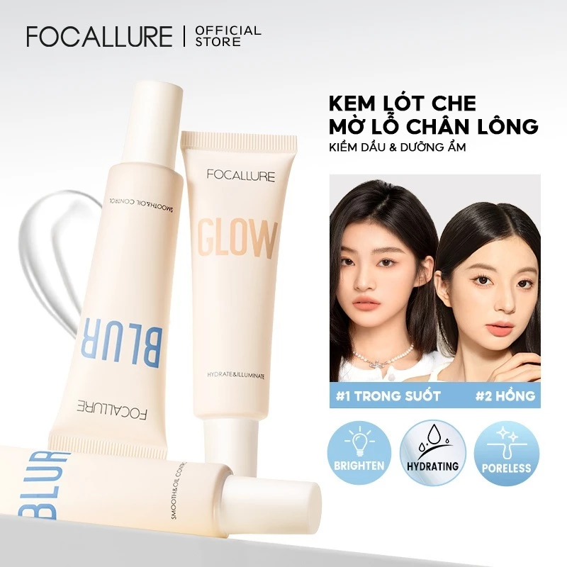 Kem Lót Trang Điểm FOCALLURE Kiềm Dầu Nâng Tông Che Lỗ Chân Lông/Làm Mềm Mịn Da 25g