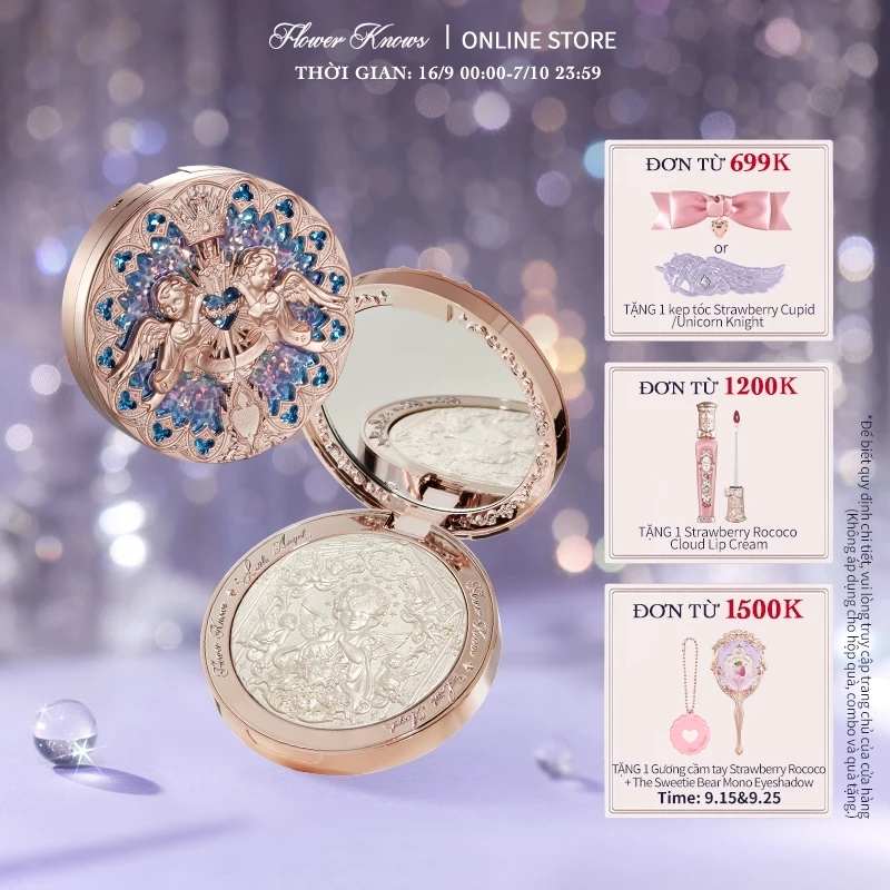 Phấn bắt sáng dập nổi FLOWER KNOWS bộ sưu tập Little Angel 8g