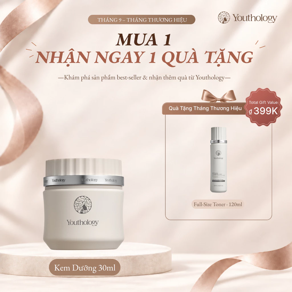 Youthology 577 Kem Dưỡng Sáng Da Làm Mờ Thâm Nám Dưỡng Ẩm Chuyên Sâu Phục Hồi Da Mềm Mịn 50g