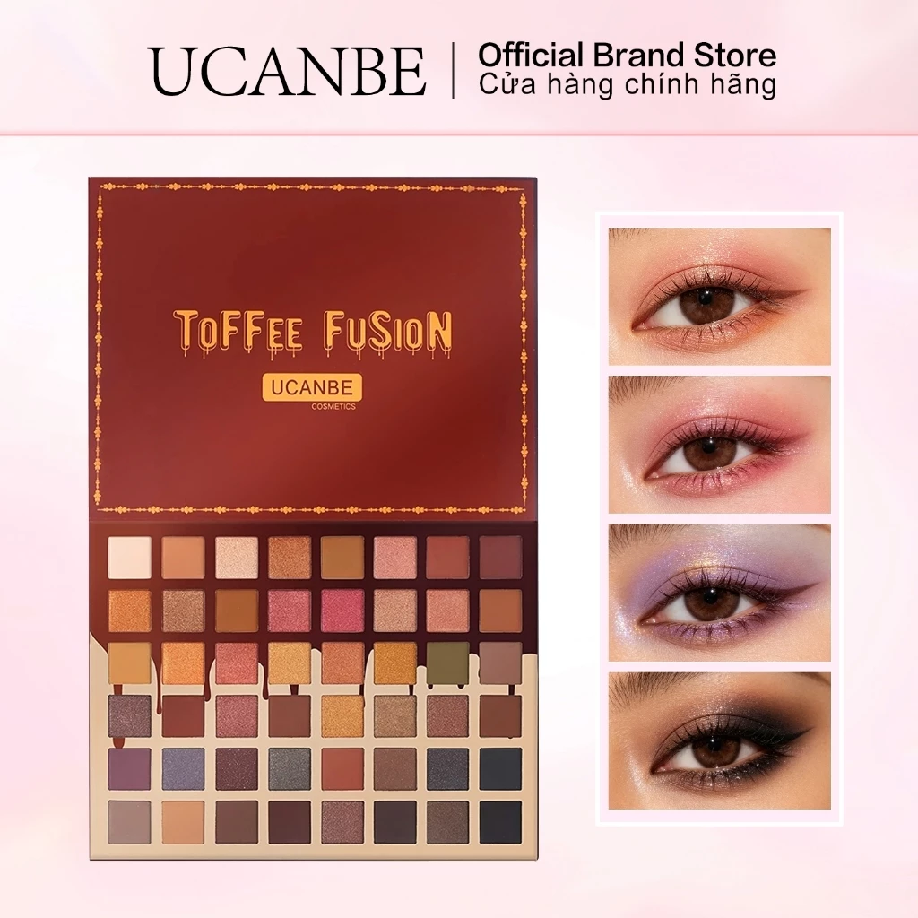 UCANBE Toffee Fusion Bảng Phấn Mắt Khỏa Thân 48 Sắc Thái Trung Tính Khỏa Thân Phấn Mắt Trang Điểm Pallet Sắc Tố Cao Mờ Lấp Lánh Shimmer Trang Điểm Bộ Dành Cho Nữ Bé Gái