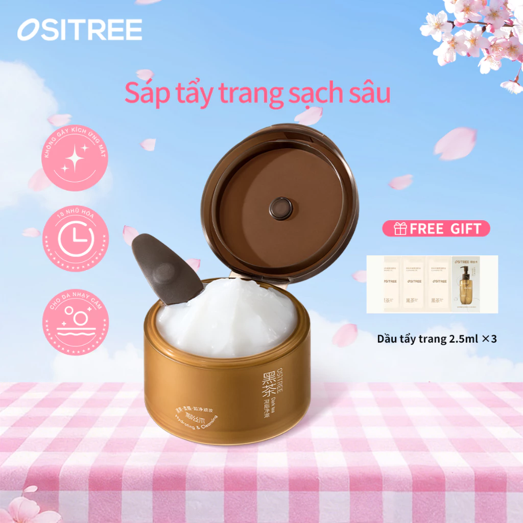 Ositree trà Đen Tẩy Trang Nhẹ Nhàng Làm Sạch Sâu Mắt, môi và mặt mà không gây kích ứng thực sự 120ml