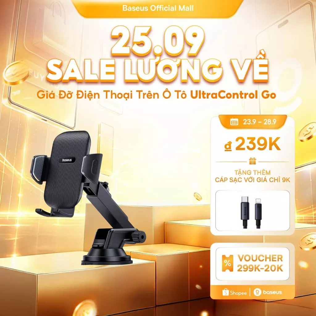 Giá đỡ điện thoại BASEUS có giác hút gắn kính chắn gió xe hơi thích hợp cho Phone Xiaomi Huawei Samsung Oppo