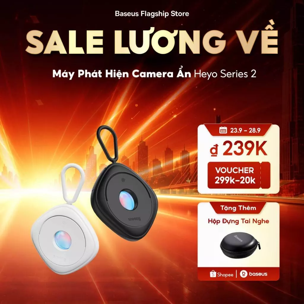 Baseus Thiết Bị Phát Hiện Camera Chống Nhìn Trộm Thế Hệ MỚI