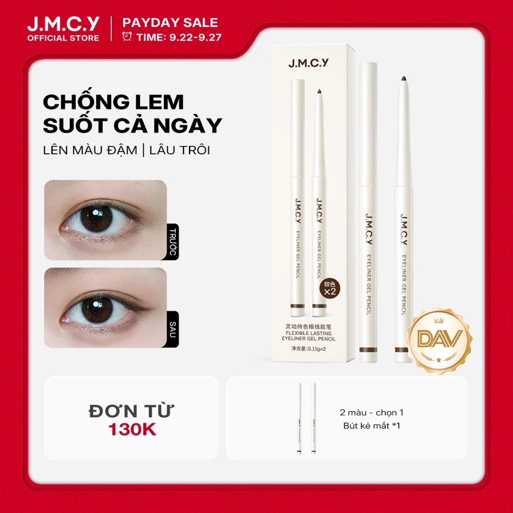 【COD】JMCY Bút Kẻ Mắt Dạng Gel Chì Kẻ Mắt Gel Lên Màu Mịn Giữ Màu Dễ Dành Cho Người Mới Bắt Đầu Dễ Sử Dụng Lướt Siêu Mịn Chống Nước Chống Mồ Hôi Không Lem Màu Lâu Trôi Và Rực Rắn