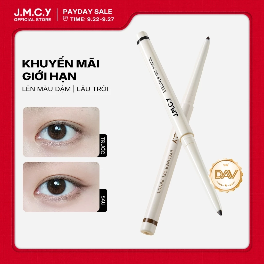 【Khuyến Mãi Giới Hạn】 J.M.C.Y Bút Kẻ Mắt Gel Chính Hãng Chống Nước Chống Dầu Không Lem Lâu Trôi 12h Lướt Mịn Ngòi 2mm