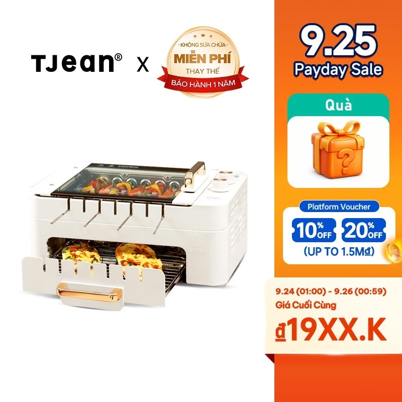 TJean Bếp Nướng Điện Không Khói bếp nướng điện cao cấp đa năng gia đình