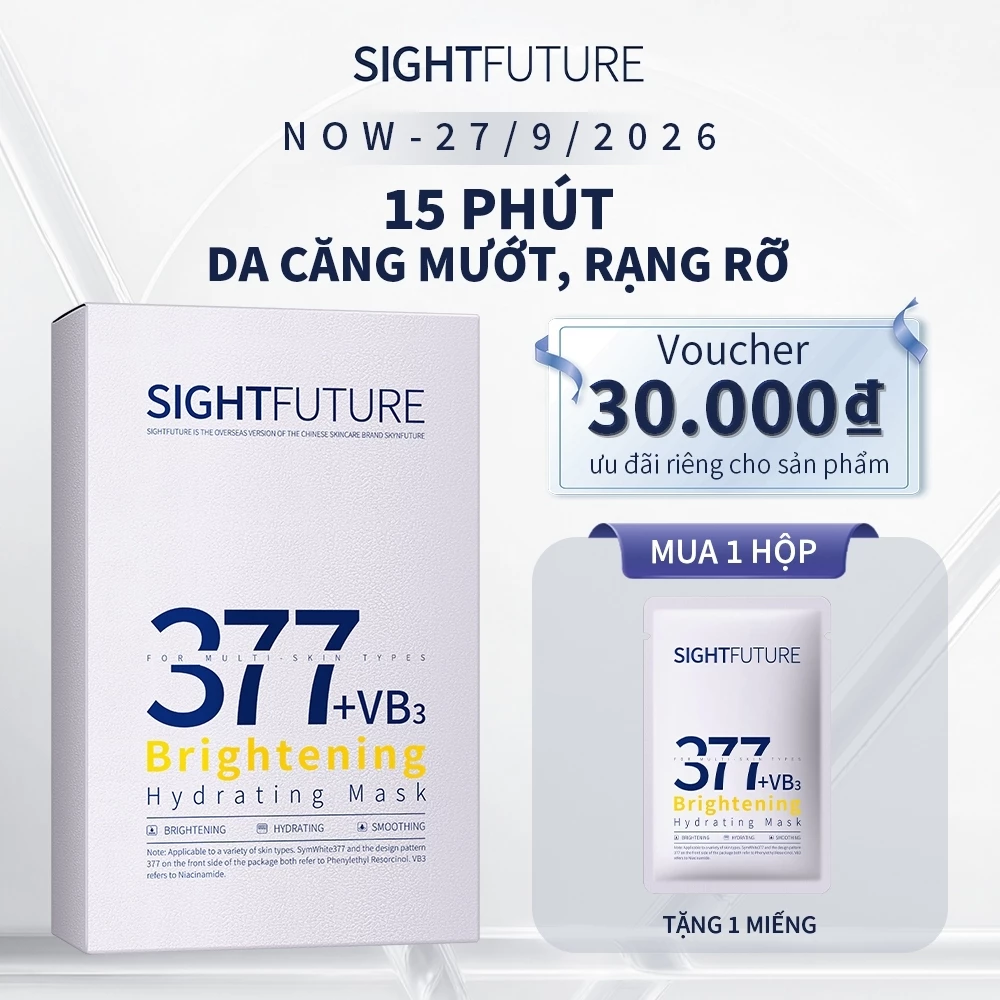 SIGHTFUTURE 377 Brightning Mặt nạ +VB3 dưỡng trắng da làm sáng da mờ vết thâm nám và cấp ẩm sâu
