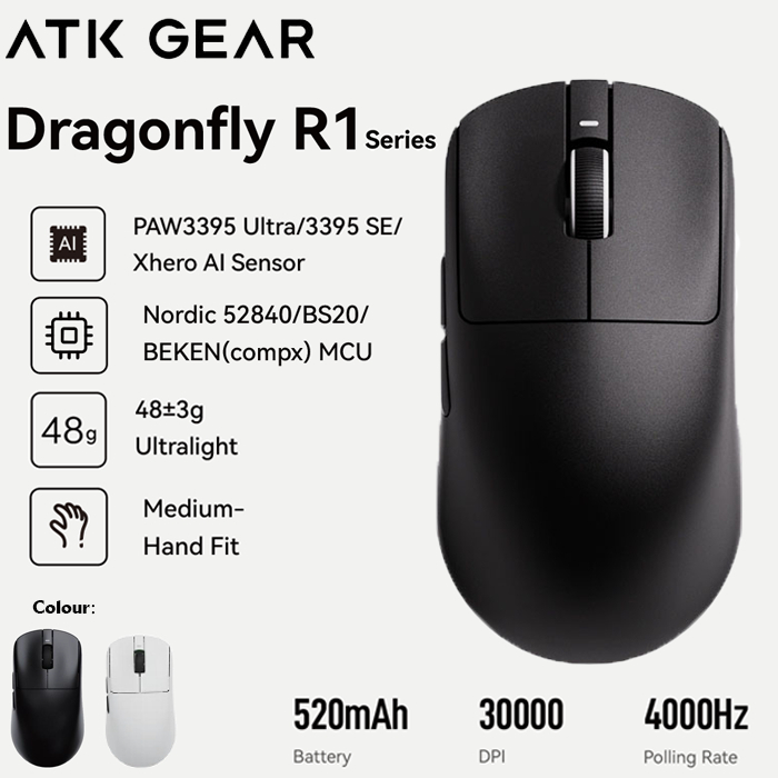 Chuột Bluetooth không dây ATK VXE Dragonfly R1 Series Chơi game Máy tính tiện…