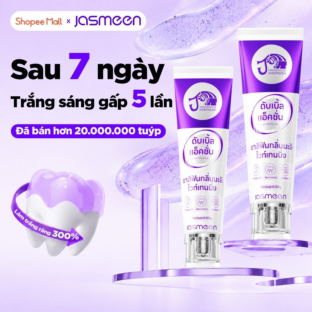 Kem Đánh Răng - JASMEEN Làm Trắng Răng loại bỏ cao răng hôi miệng tẩy ố vàng…