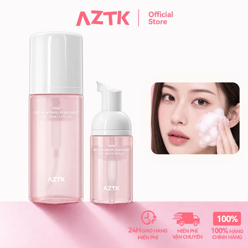 AZTK Kem Lót Dạng Bọt 2in1 Dưỡng Ẩm Kiềm Dầu, Mask Sủi Bọt Trước Makeup Trang…
