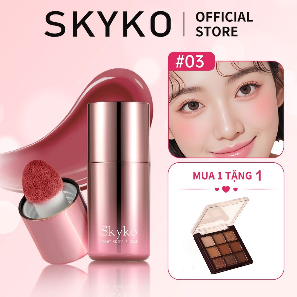 SKYKO Phấn Má Hồng dạng lỏng má hồng Blush High Pigmented Watery Đa năng 7 màu