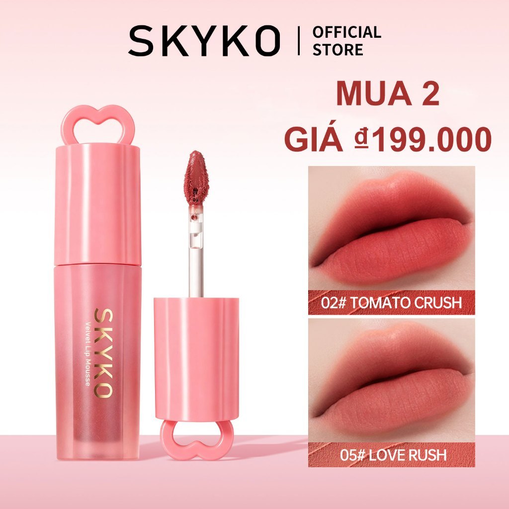 Son SKYKO Lip Tint, Lì Mịn Nhẹ Môi, Lâu Trôi 10 màu