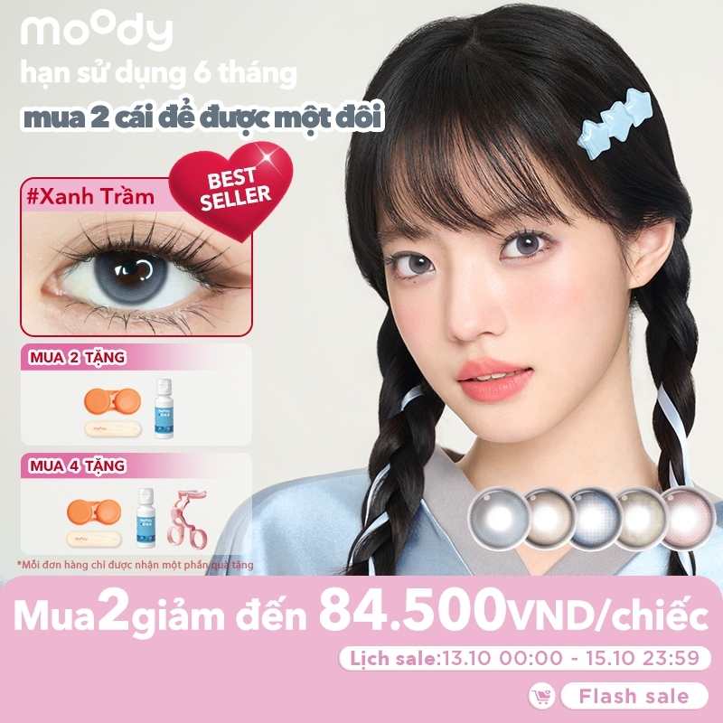 [lens moody 6 tháng mẫu đa dạng – 01 chiếc] Kính áp tròng moody 6 tháng, phong…