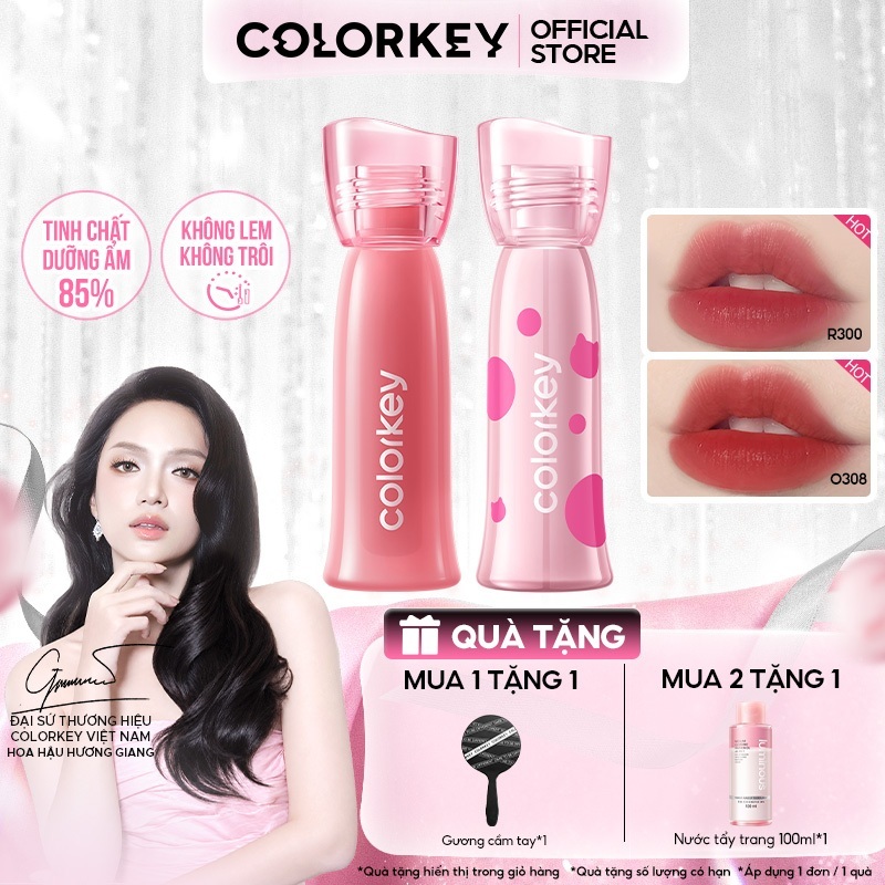 Son Tint Lì COLORKEY Watery Tint, Bền Màu Lâu Trôi, Dưỡng Ẩm Không Dính 2.5g