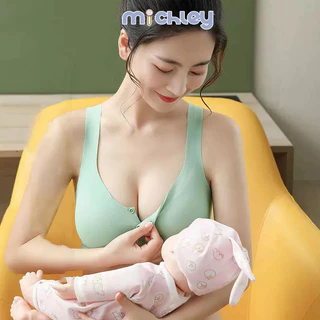 Áo ngực MICHLEY cao su có khóa mở không có gọng thép tiện lợi dành cho mẹ sau sinh