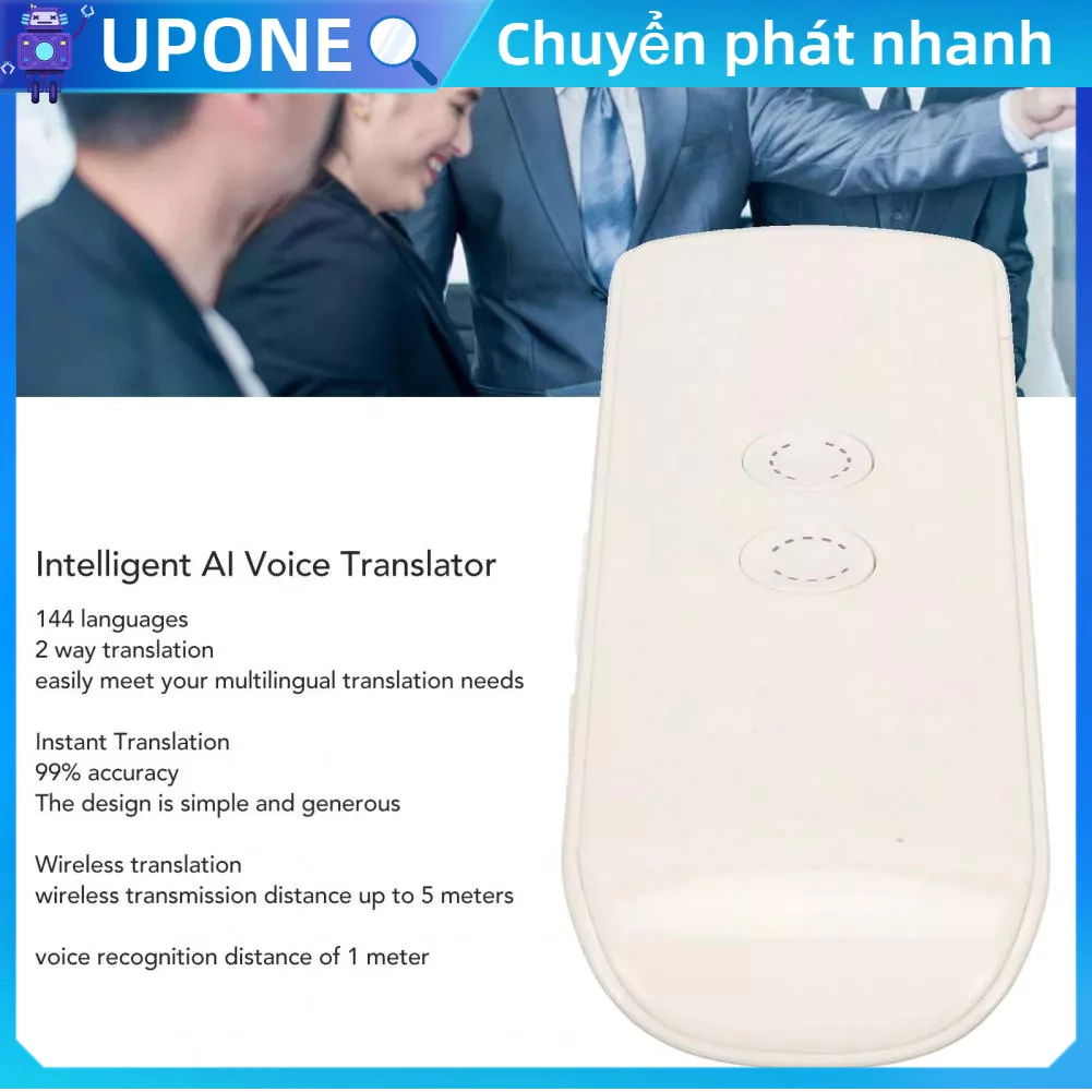 [Nóng Bán]  Máy Phiên Dịch, Trình dịch giọng nói AI thông minh 144 ngôn ngữ Thiết bị di động tức thời 2 chiều để học tập làm việc khi đi du lịch UPONE