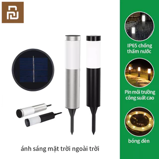 Đèn LED Hình Trụ Chống Thấm Nước Sử Dụng Năng Lượng Mặt Trời Trang Trí Sân Vườn