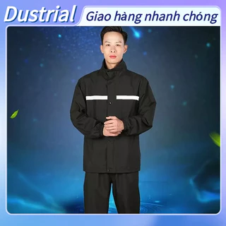 [Hàng Sẵn] Áo Mưa Bộ Vải Dù Có Phản Quang, Siêu Bền Không Thấm Nước Đủ Size Từ L Đến XXL Hàng Rado Dustrial E.