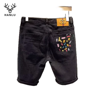 Quần Short Denim Lưng Cao Kiểu Dáng Đơn Giản Thời Trang Cho Nam