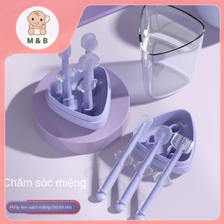 🍼Bộ Bàn Chải Đánh Răng Bằng Silicone An Toàn Dành Cho Trẻ