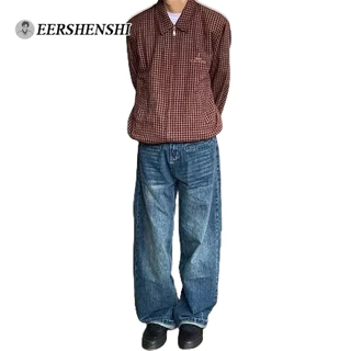 EERSHENSHI Quần Jeans Dài Ống Loe Thời Trang Dành Cho Nam