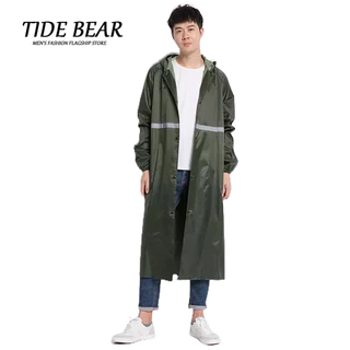 TIDE BEAR Áo Mưa Dáng Dài Phản Quang Họa Tiết One Piece Cá Tính Cho Người Lớn