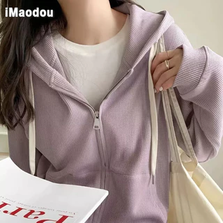 IMAODOU Áo hoodie mỏng  tay dài thời trang xuân thu 2023