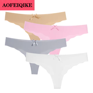 AOFEIQIKE Quần lót lọt khe vải mềm mại size S-XXL thời trang quyến rũ dành cho nữ