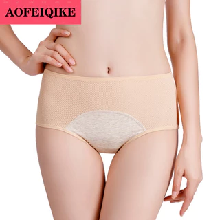 AOFEIQIKE Quần lót sinh lý lưng cao chống tràn thoải mái size L-6XL dành cho nữ