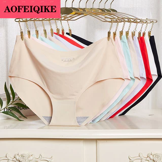 Set 3 quần lót lụa AOFEIQIKE không đường may plus size cho nữ