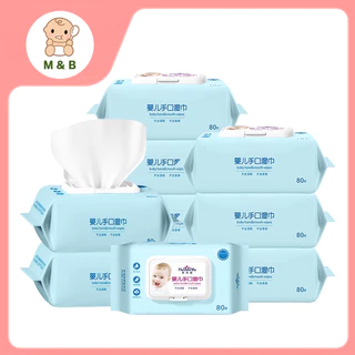 Set 80 Khăn Giấy Ướt Dày Dặn Lau Chùi Cho Bé