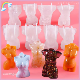 Art Body Candle Epoxy Resin Mold Human  Plaster Wax Silicone Mould