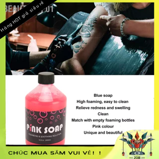 [Hàng Sẵn] Dung dịch tạo bọt Pink/ blue soap 500ml siêu đặc giúp lau chùi mực vệ sinh da trước và sau xăm BeautyTop01