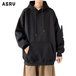 Asrv Áo Hoodie cotton Mỏng Tay Dài Thời Trang Xuân Thu Đơn Giản Dành Cho Nam