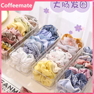 ⚡Dây Cột Tóc Scrunchies Họa Tiết Hoa, Dây Buộc Tóc Lưới Thêu Hoa Cúc Nhỏ Màu Xanh Dương Dễ Thương Phong Cách Hàn Quốc