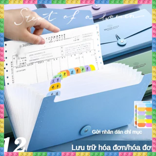 Túi Đựng Tài Liệu Khổ a4 12 Ngăn Sức Chứa Lớn Tiện Lợi Dễ Sử Dụng