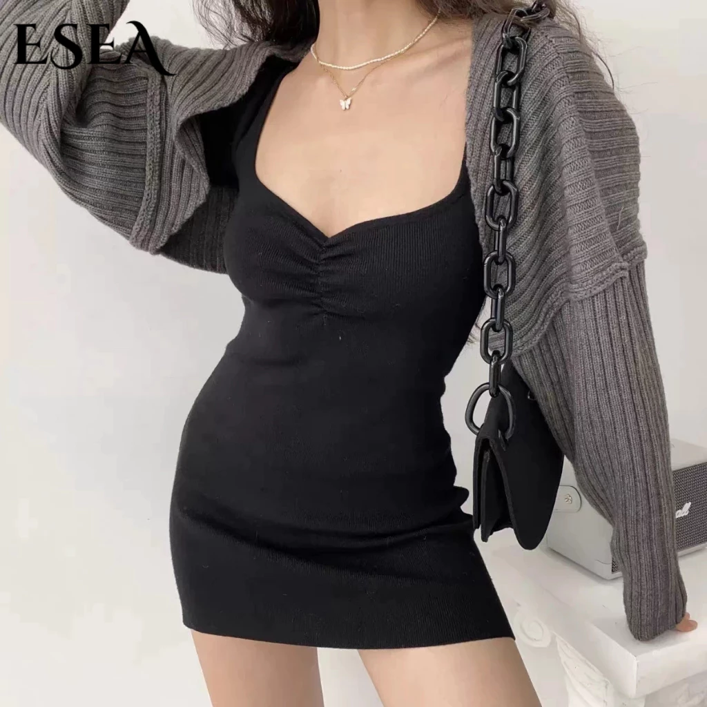 Áo Khoác cardigan Dệt Kim Dáng Ngắn Thời Trang Thu Đông Cho Nữ