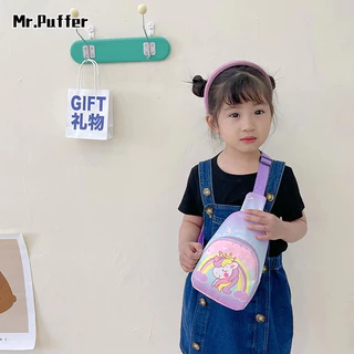 Túi đeo chéo ngực MR PUFFER họa tiết hoạt hình dễ thương cho trẻ em